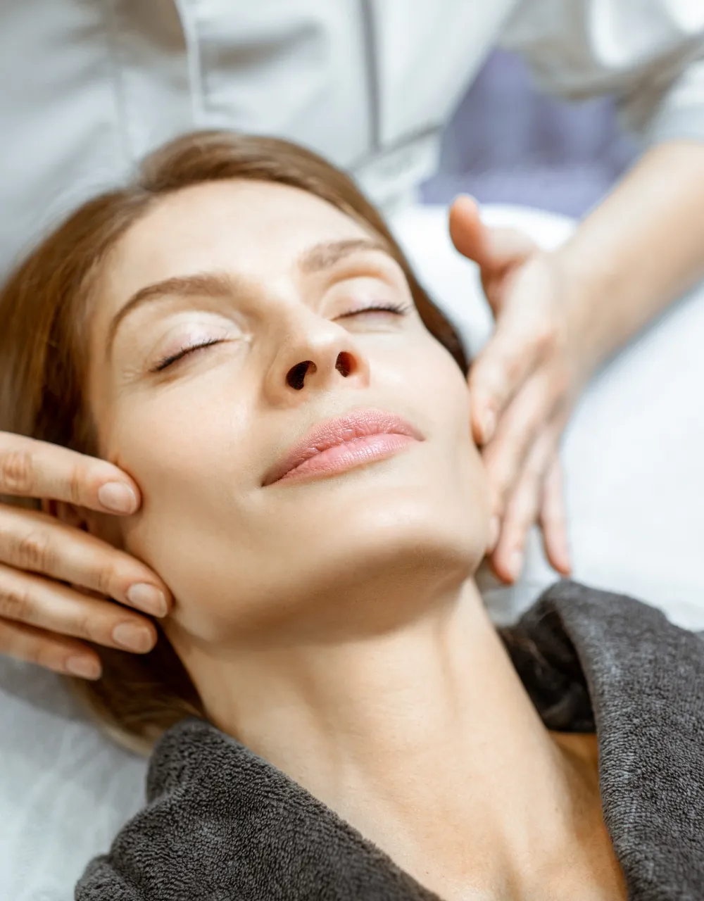 woman getting med spa treatment